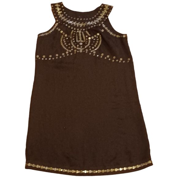 Chocolate Brown Sleeveless Sheath Dress Size M - Picture 1 of 7